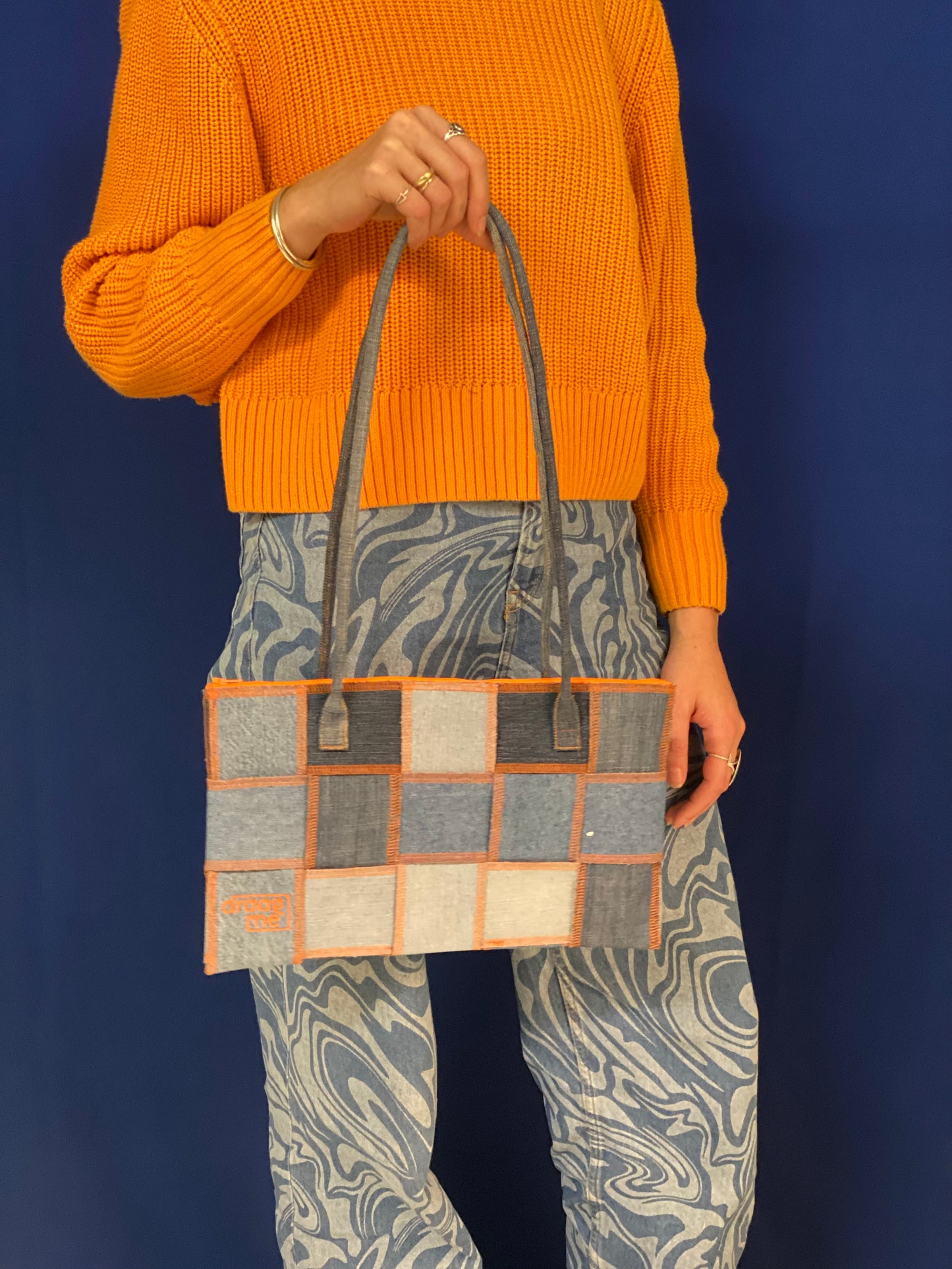 Handtas - Oranje - XL plat