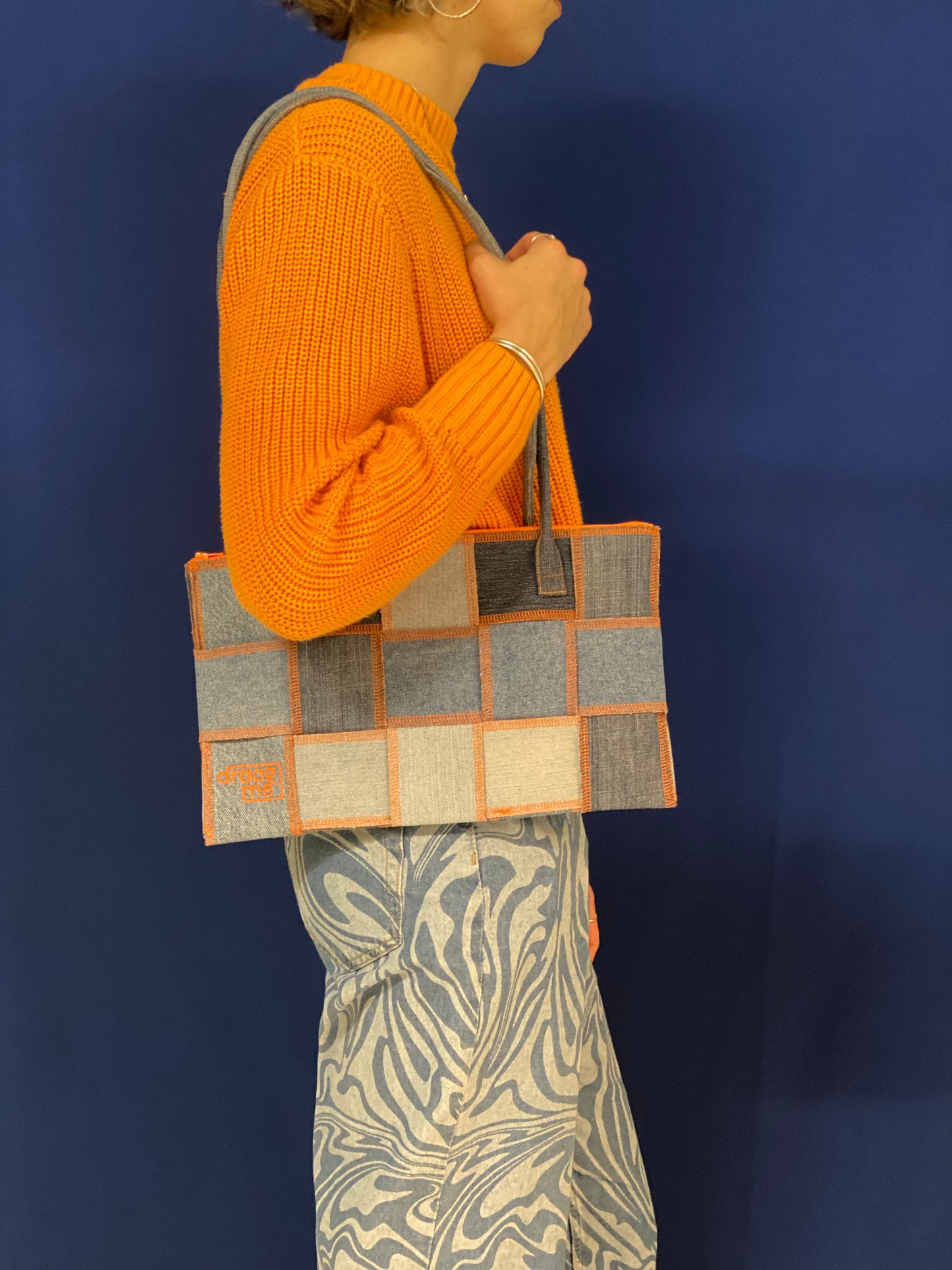 Handtas - Oranje - XL plat