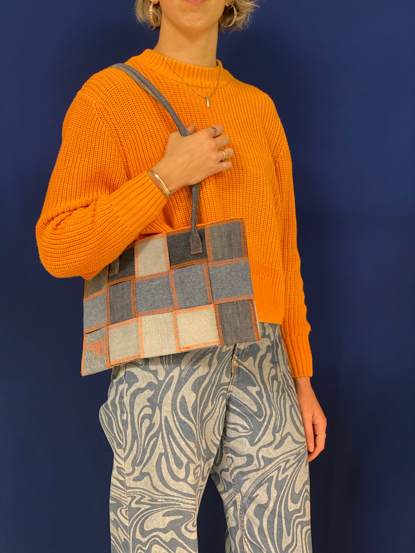 Handtas - Oranje - XL plat